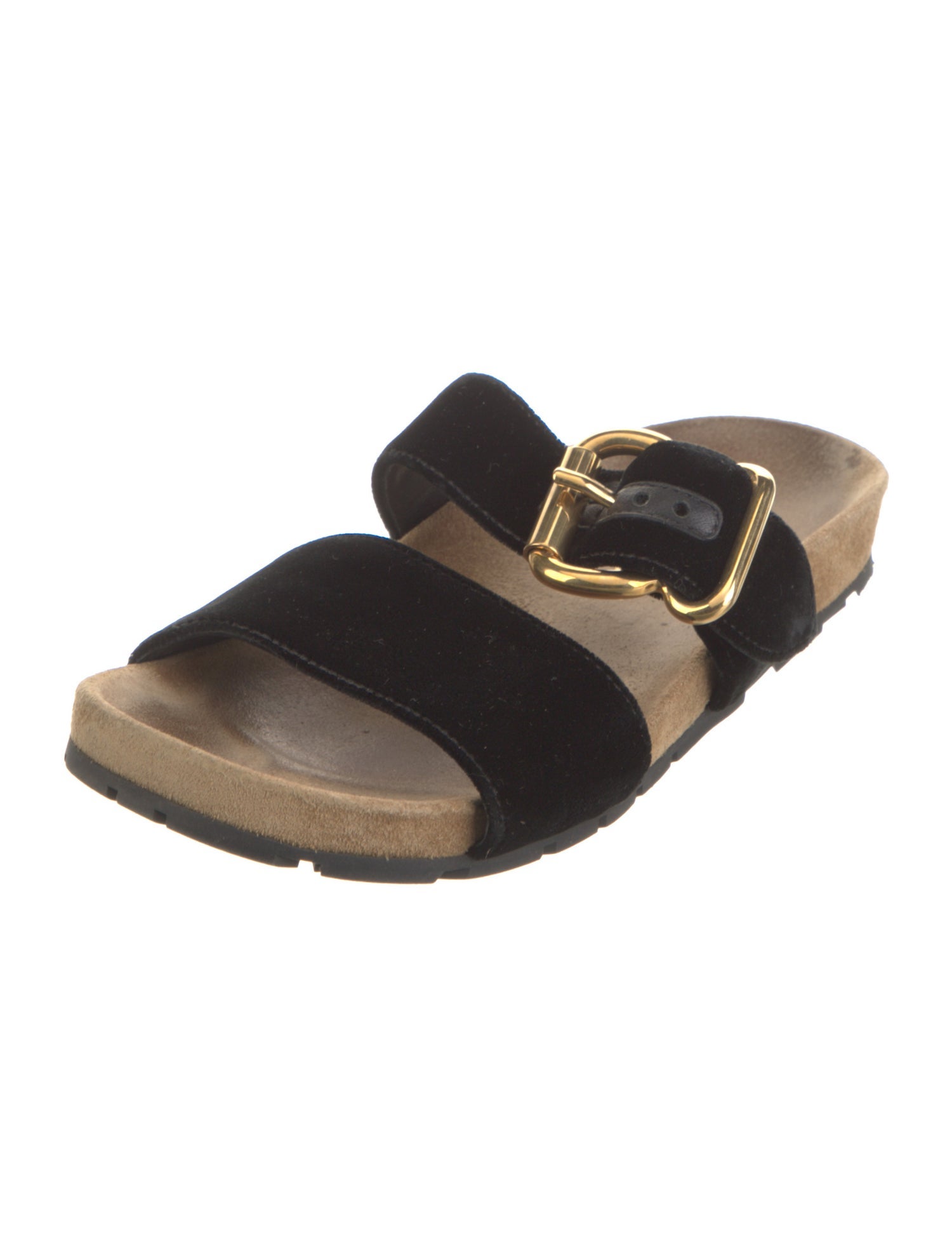 Prada Velvet Colorblock Pattern Slides