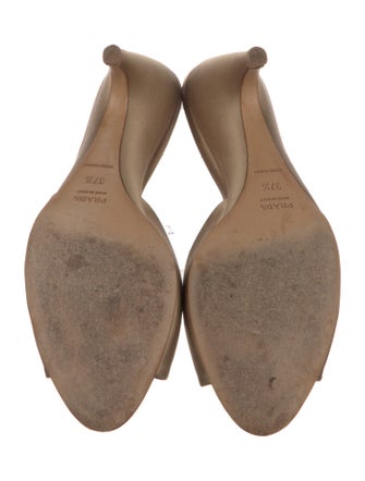 Prada Satin Ruffle Embellishment Mules