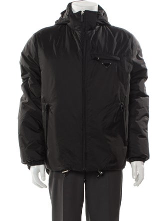 Prada 2019 Enameled Metal Triangle Windbreaker