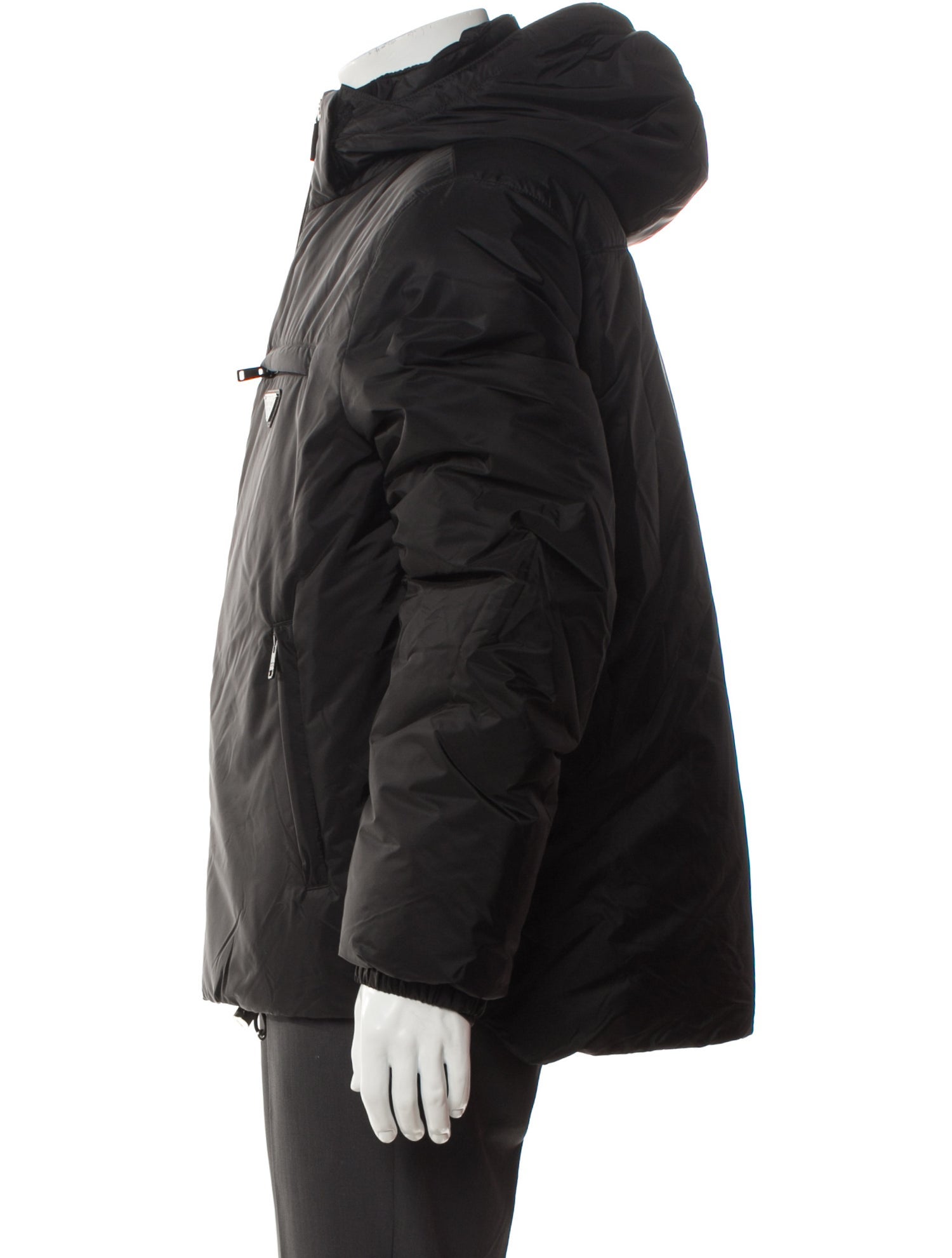 Prada 2019 Enameled Metal Triangle Windbreaker