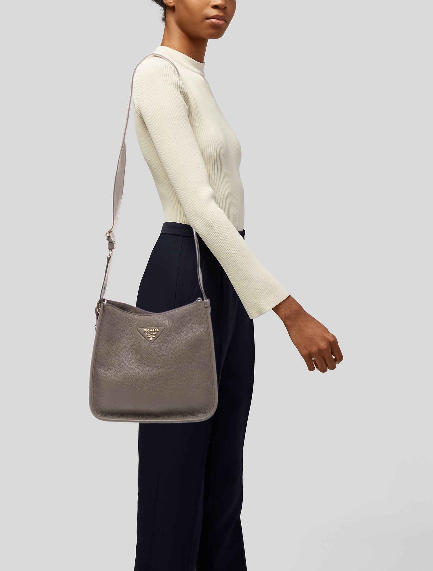 Prada Vitello Daino Leather Crossbody Bag