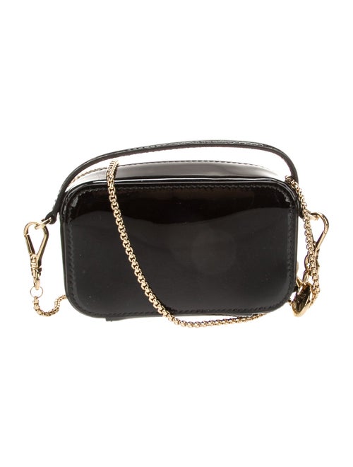 Prada Enameled Metal Triangle Crossbody Bag
