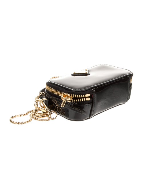 Prada Enameled Metal Triangle Crossbody Bag