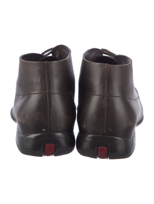 Prada Sport Leather Lace-Up Boots