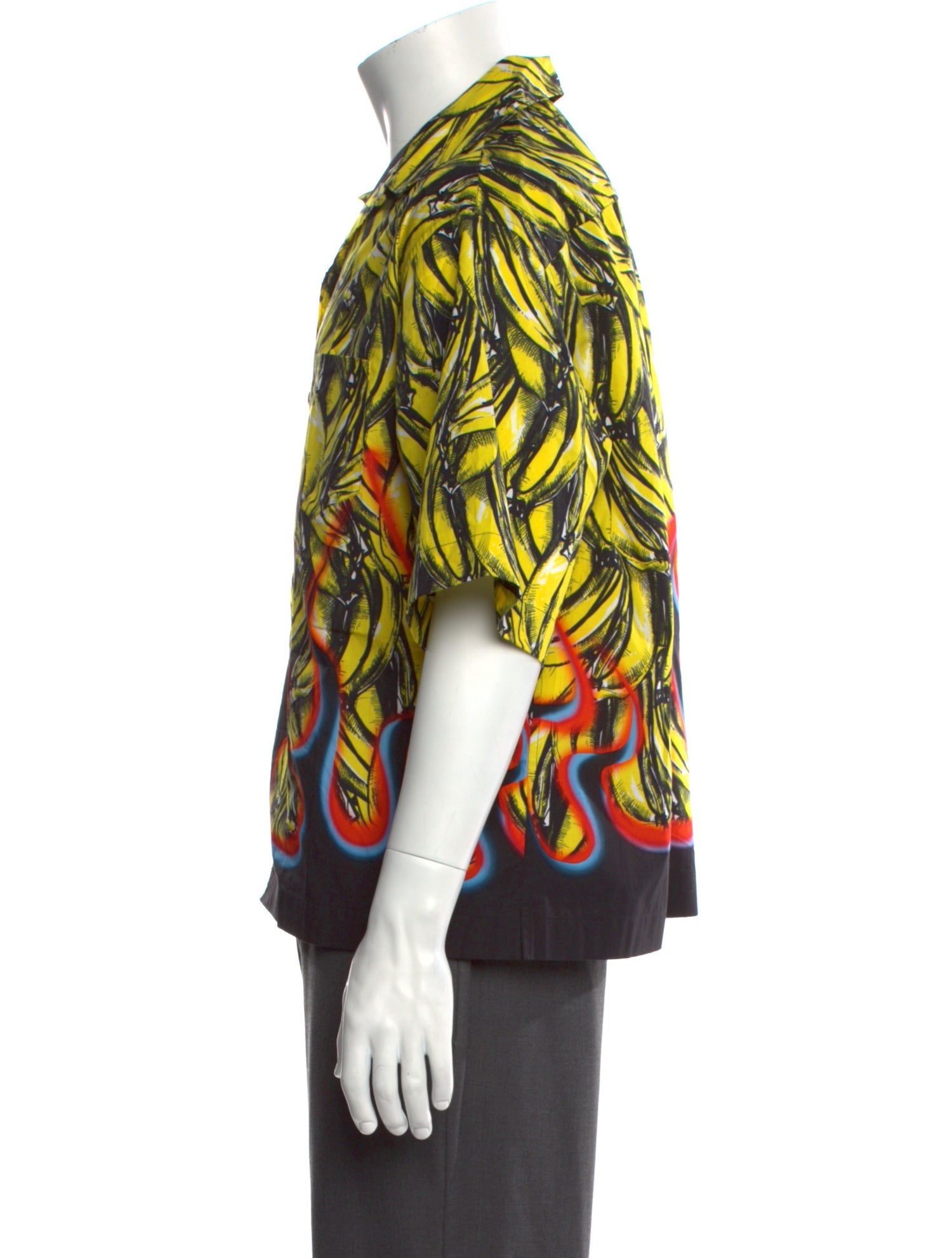 Prada 2018 Banana Flame Print Shirt