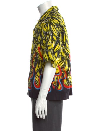 Prada 2018 Banana Flame Print Shirt