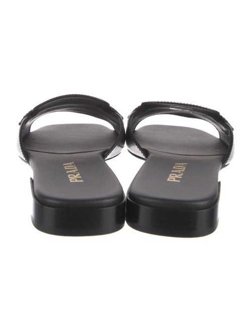 Prada Leather Cutout Accent Slides
