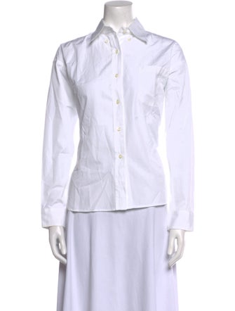 Prada 2019 Long Sleeve Button-Up Top