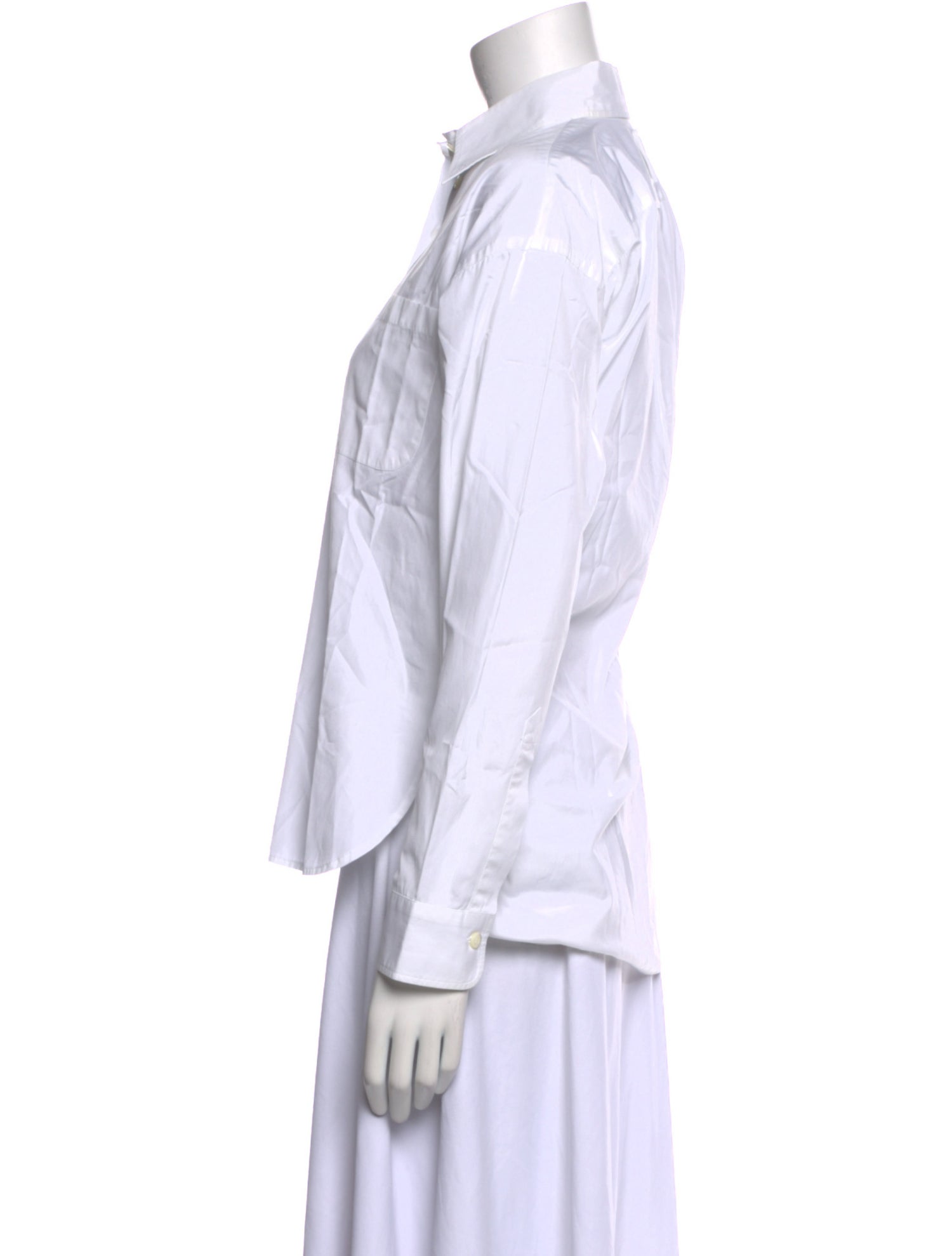 Prada 2019 Long Sleeve Button-Up Top