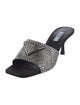 Prada Satin Crystal Embellishments Slides