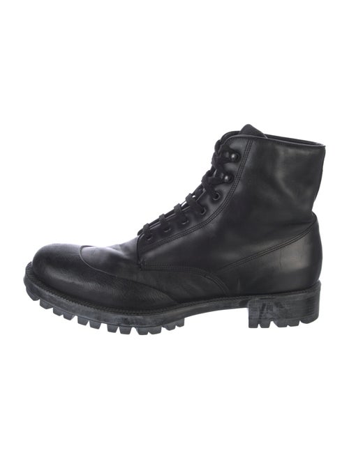 Prada Leather Combat Boots