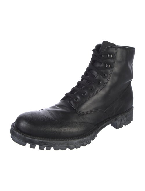 Prada Leather Combat Boots