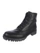 Prada Leather Combat Boots