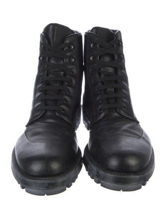 Prada Leather Combat Boots