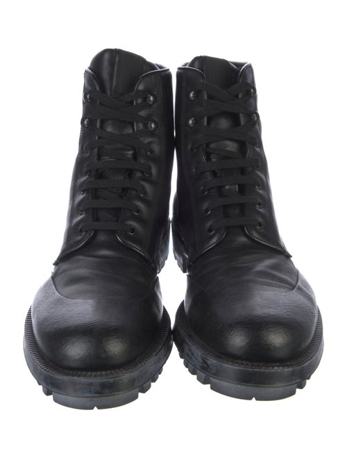 Prada Leather Combat Boots