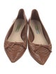 Prada Leather Lasercut Accents Ballet Flats