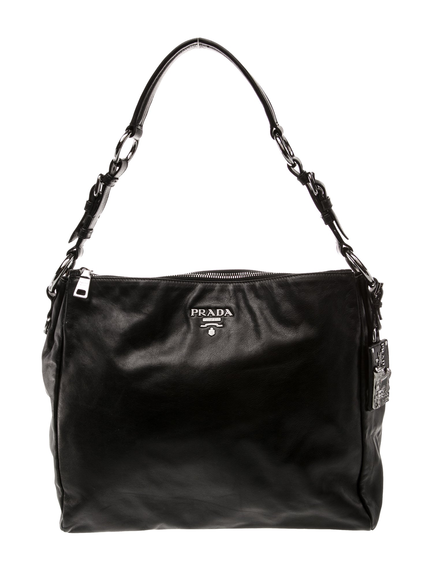 Prada Soft Calf Leather Shoulder Bag
