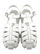 Prada Enameled Metal Triangle Rubber Gladiator Sandals