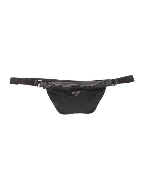 Prada Enameled Metal Triangle Belt Bag