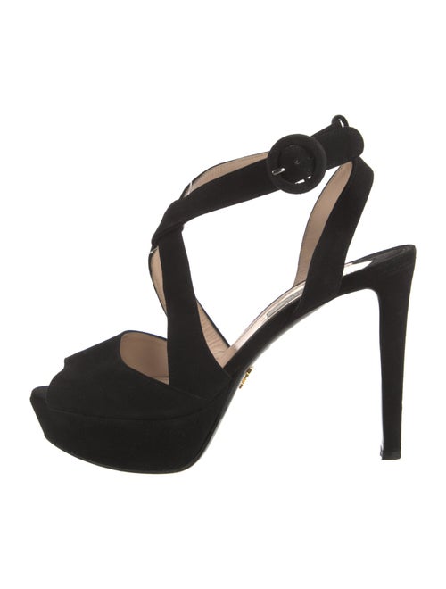 Prada Suede T-Strap Pumps