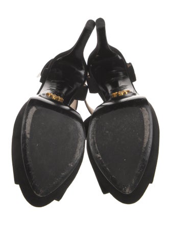 Prada Suede T-Strap Pumps