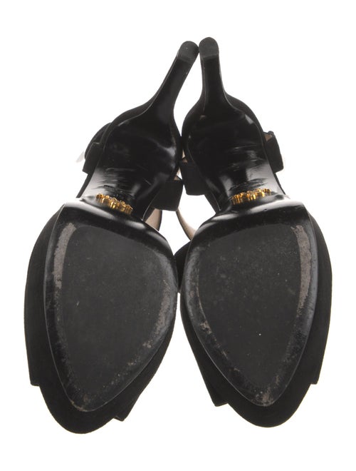 Prada Suede T-Strap Pumps