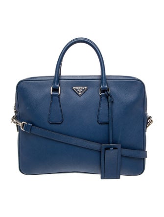 Prada Enameled Metal Triangle Travel Briefcase