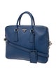 Prada Enameled Metal Triangle Travel Briefcase