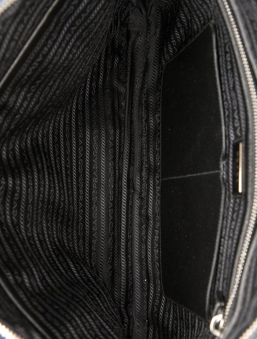 Prada Enameled Metal Triangle Travel Briefcase