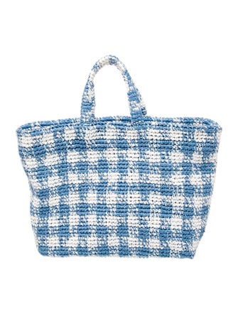 Prada Enameled Metal Triangle Tote