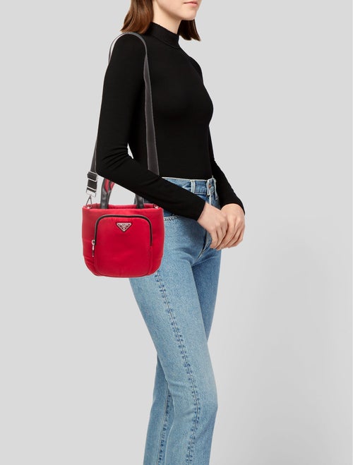 Prada Enameled Metal Triangle Cargo Pocket