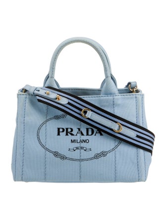Prada Canvas Top Handle Bag