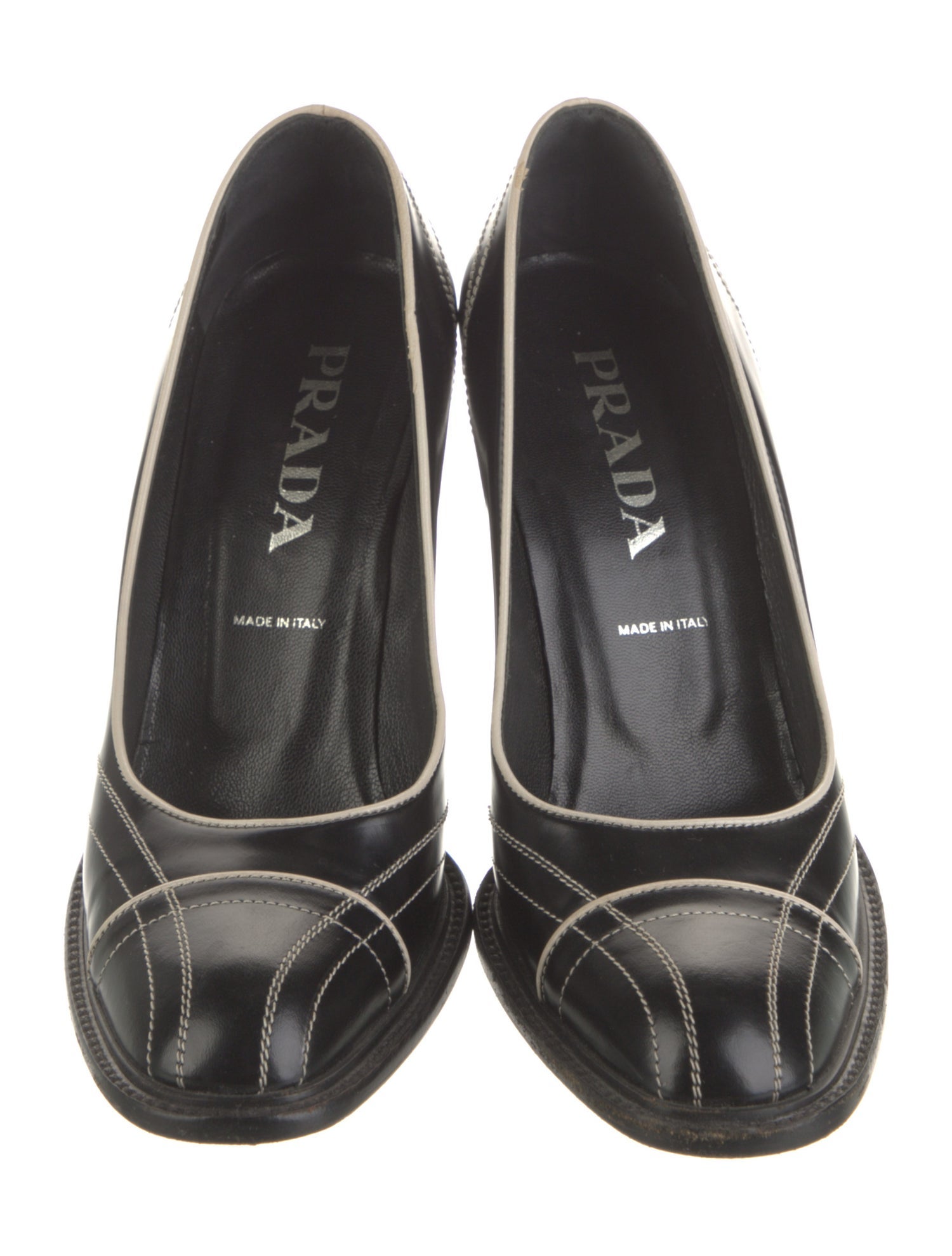 Prada Leather Patterned Pumps