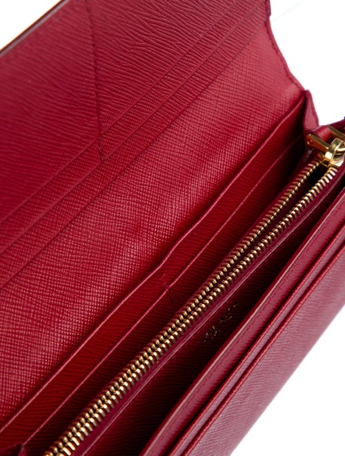 Prada Saffiano Lux Leather Continental Wallet