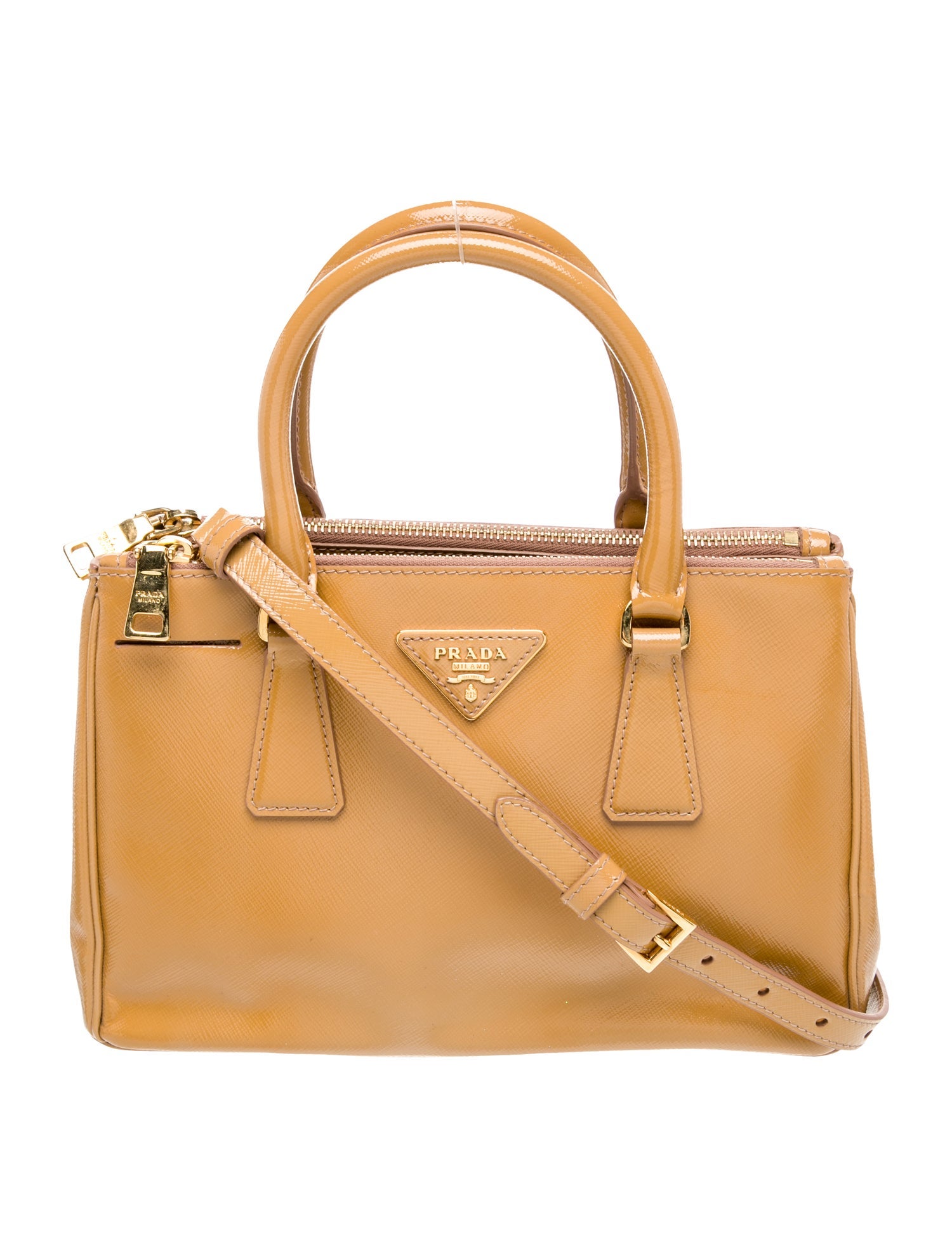 Prada Saffiano Leather Galleria Double Zip Small