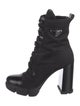 Prada Nylon Lace-Up Boots