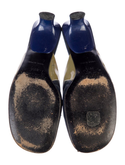 Prada Leather Colorblock Pattern Mary Jane Flats