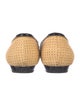 Prada Straw Colorblock Pattern Ballet Flats