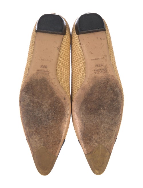 Prada Straw Colorblock Pattern Ballet Flats