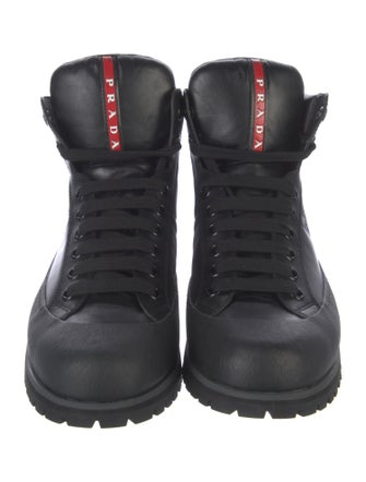 Prada Leather Lace-Up Boots