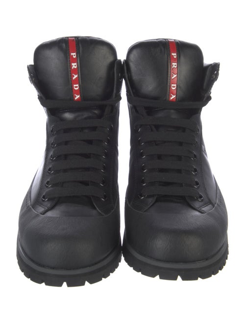 Prada Leather Lace-Up Boots