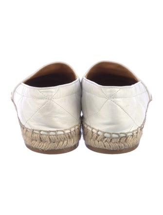 Prada Quilted Pattern Leather Espadrilles