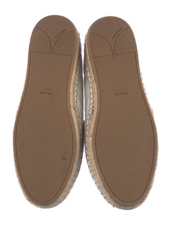Prada Quilted Pattern Leather Espadrilles