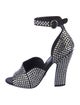 Prada Satin Crystal Embellishments Sandals