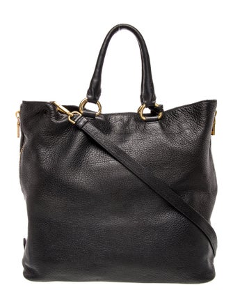 Prada Enameled Metal Triangle Top Handle Bag