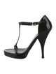Prada Patent Leather T-Strap Sandals