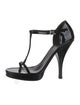 Prada Patent Leather T-Strap Sandals