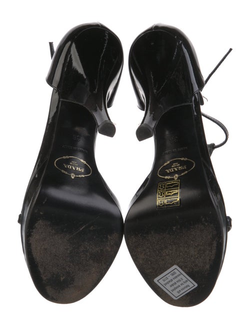 Prada Patent Leather T-Strap Sandals