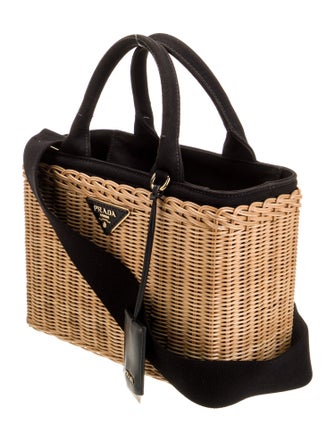 Prada Canvas Midollino Small