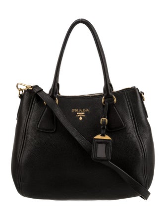 Prada Vitello Phenix Leather Shoulder Bag